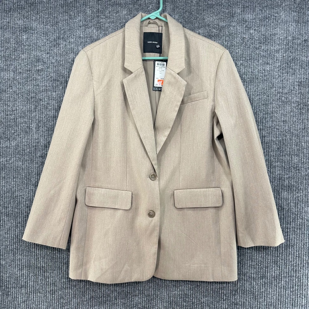 Vero Moda VMDAGNY Oversized Blazer Womens 4 Brown Lentil NWT Long Sleeve Jacket
